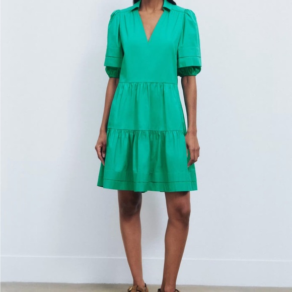 ME+EM Vibrant Green Mini Dress - Picture 1 of 7